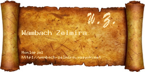 Wambach Zelmira névjegykártya